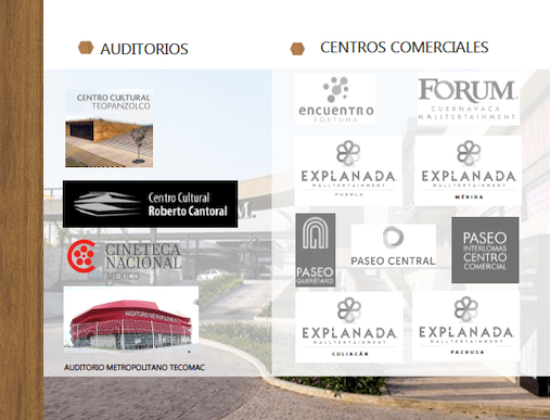 Auditorios y centros comerciales Auditorios y centros comerciales