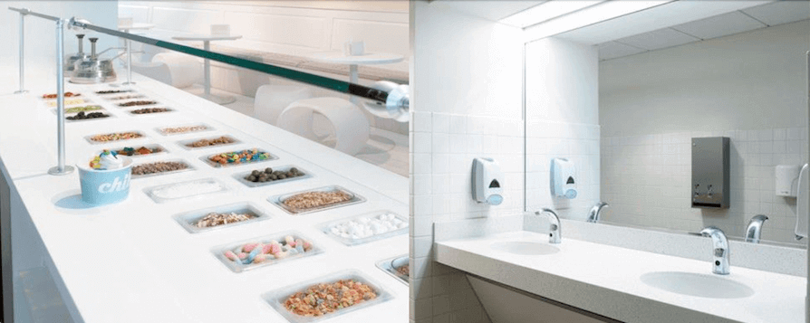 Mesas y bancas para Food Court
